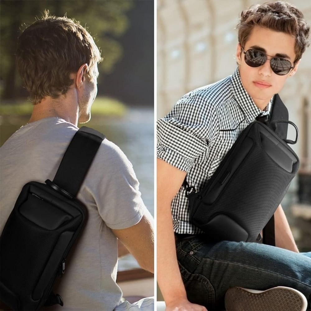 Large Capacity Casual Sling Backpack for Electronic Devices; iPad, Switch, Phone